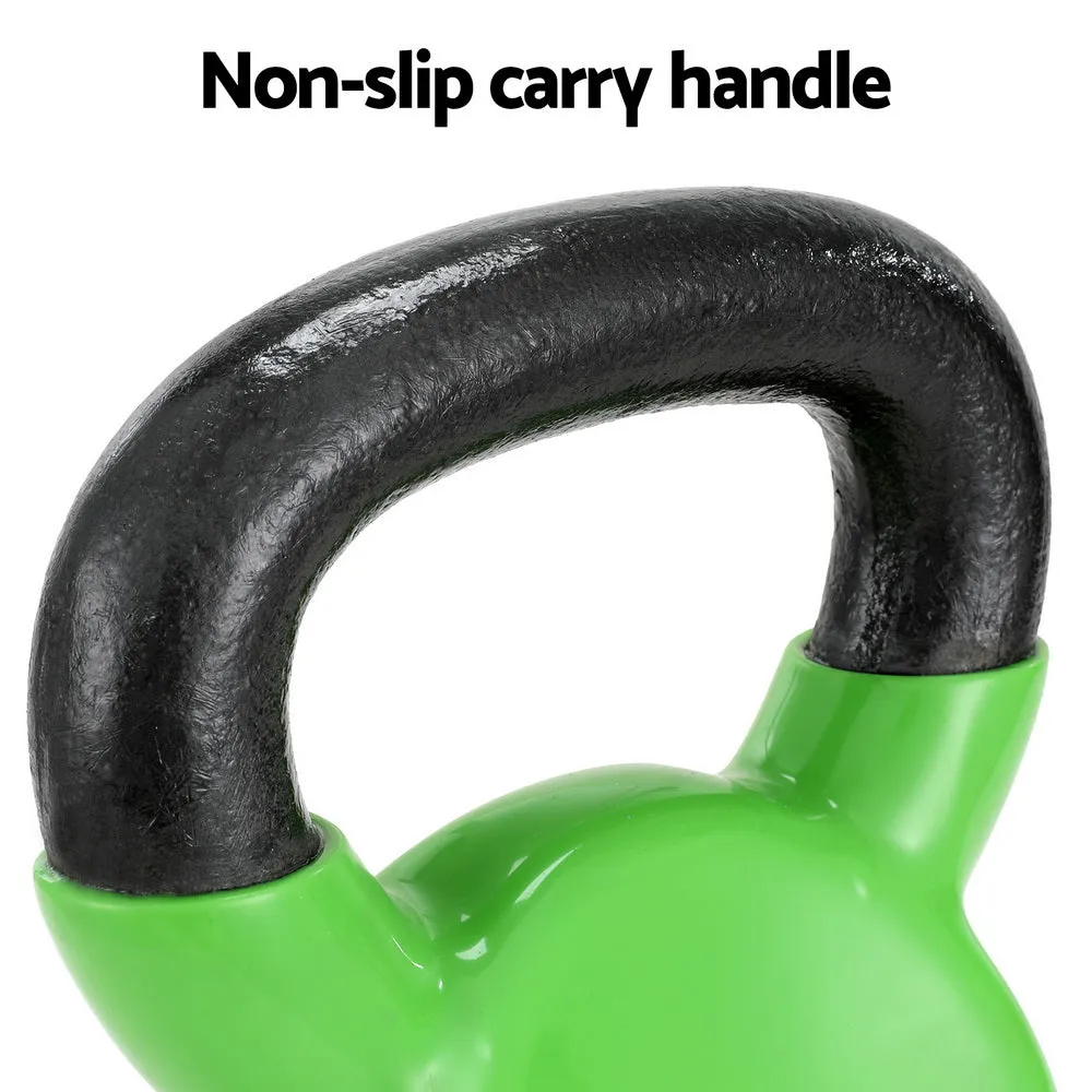 8kg PVC Neoprene Kettlebell Set with Flat Base - Everfit