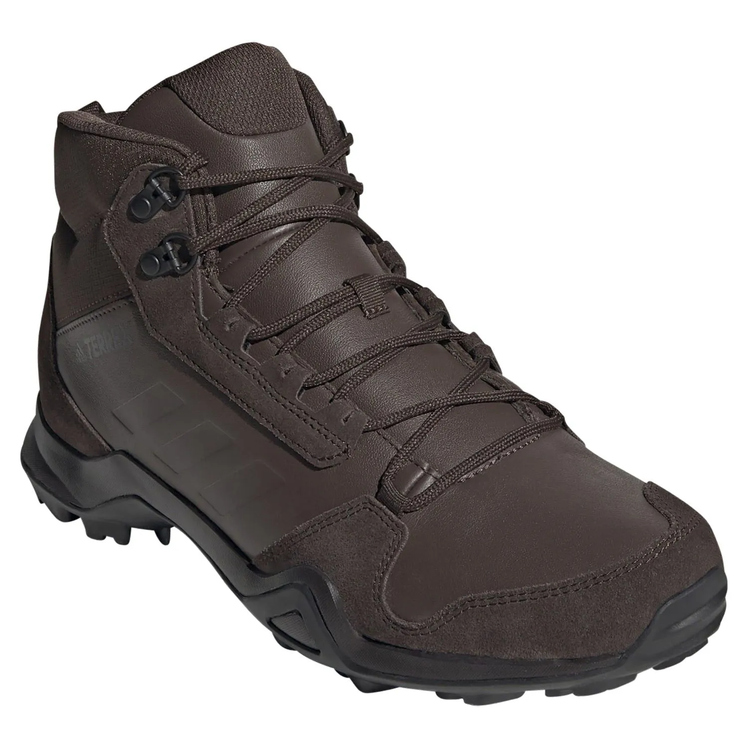 adidas Terrex AX3 Mid Leather Hiking Shoes - Brown