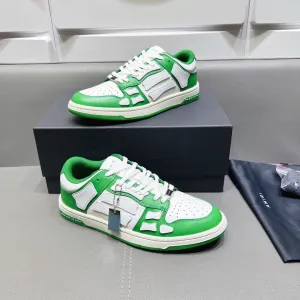 AMR Skel Top Low White and Green Sneakers-154