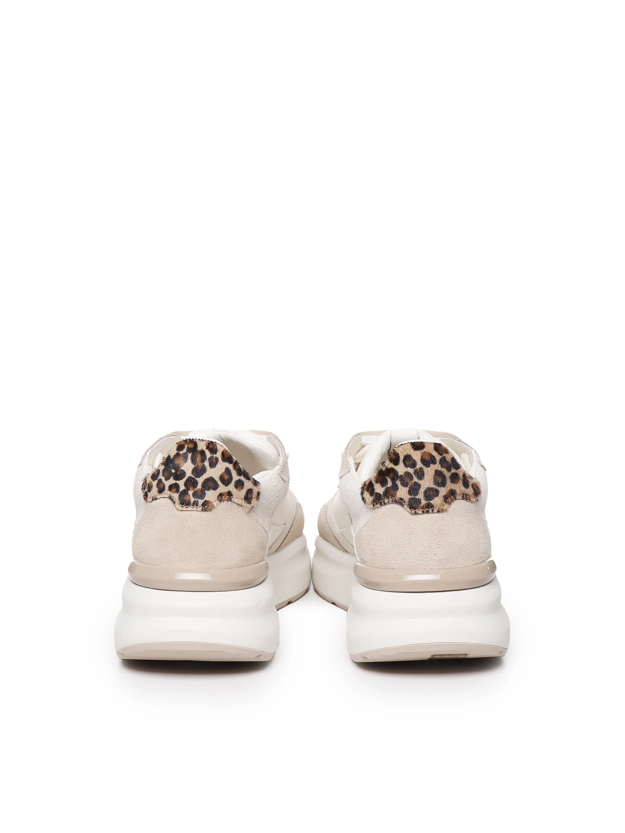 Animal Print Leather and Rubber Sneakers