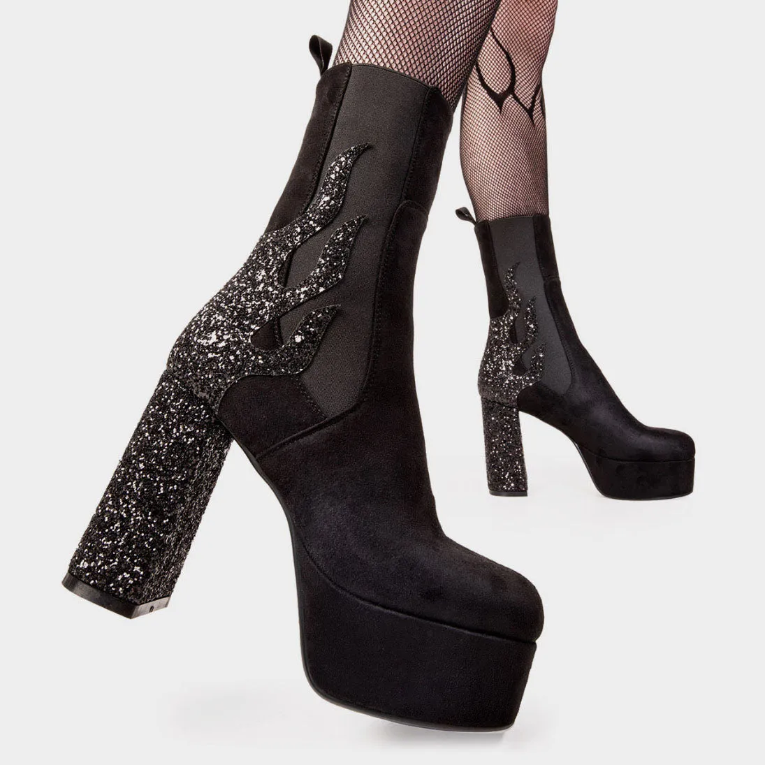 Apparent Lies Platform Calf Boots