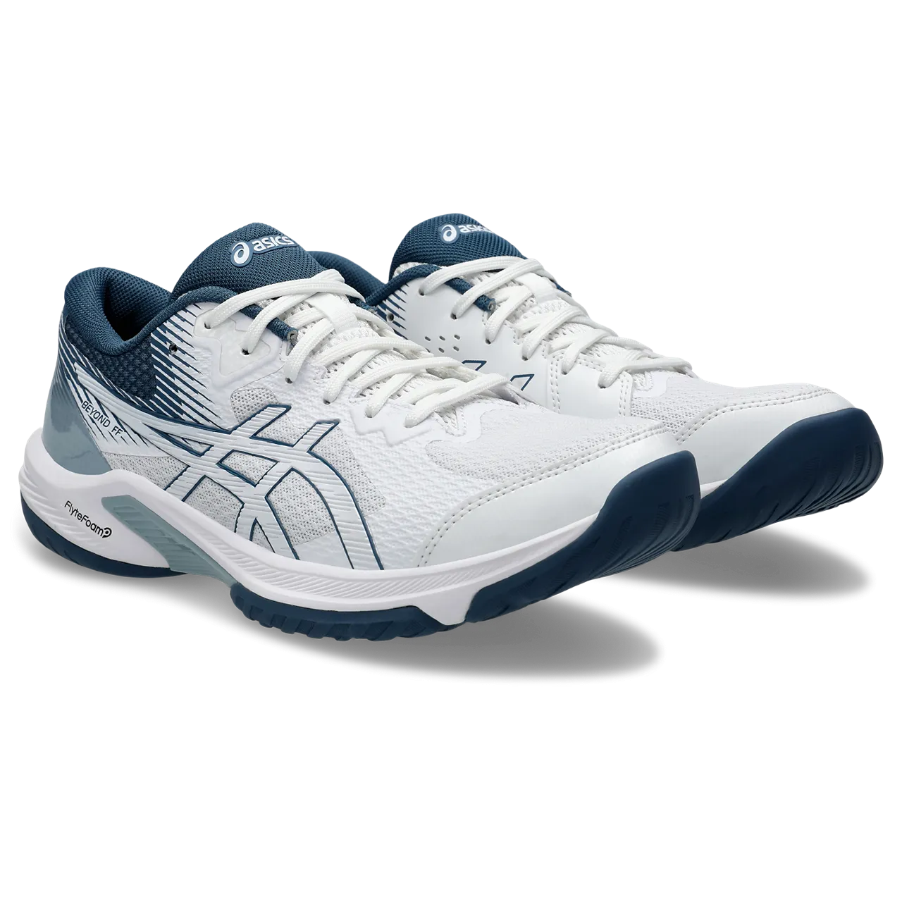 Asics Men's Beyond FF Indoor Court Shoes White Vintage Indigo