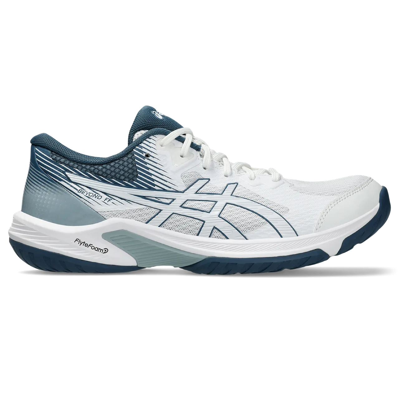 Asics Men's Beyond FF Indoor Court Shoes White Vintage Indigo