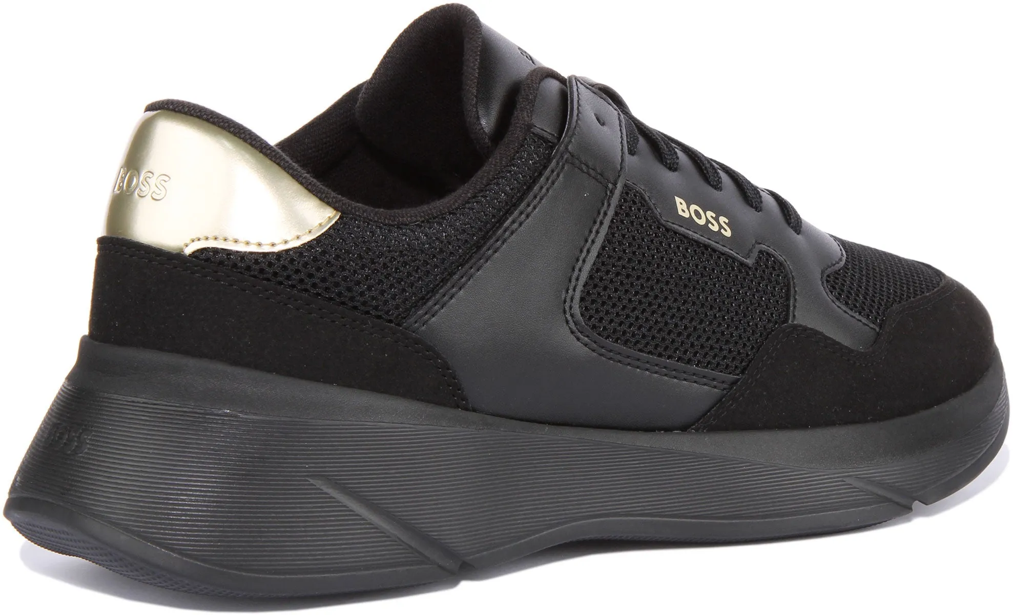 Boss Dean Runner Memx In Black Gold For Men