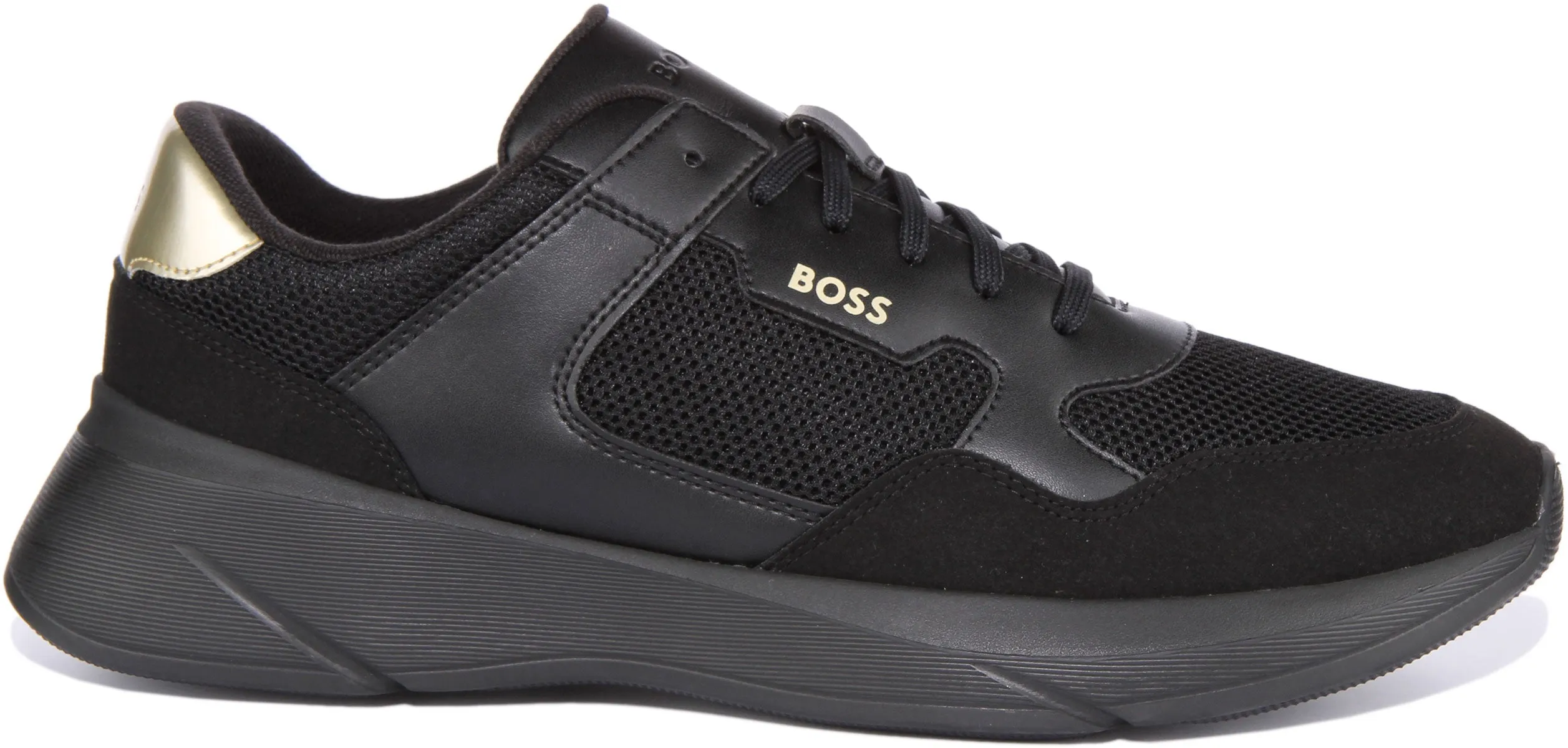 Boss Dean Runner Memx In Black Gold For Men