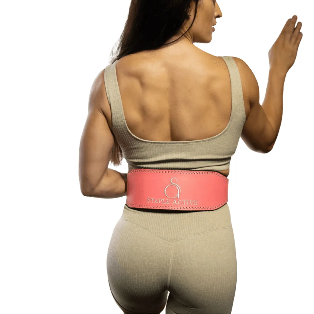 Boss Weightlifting Belt (Baby Pink)