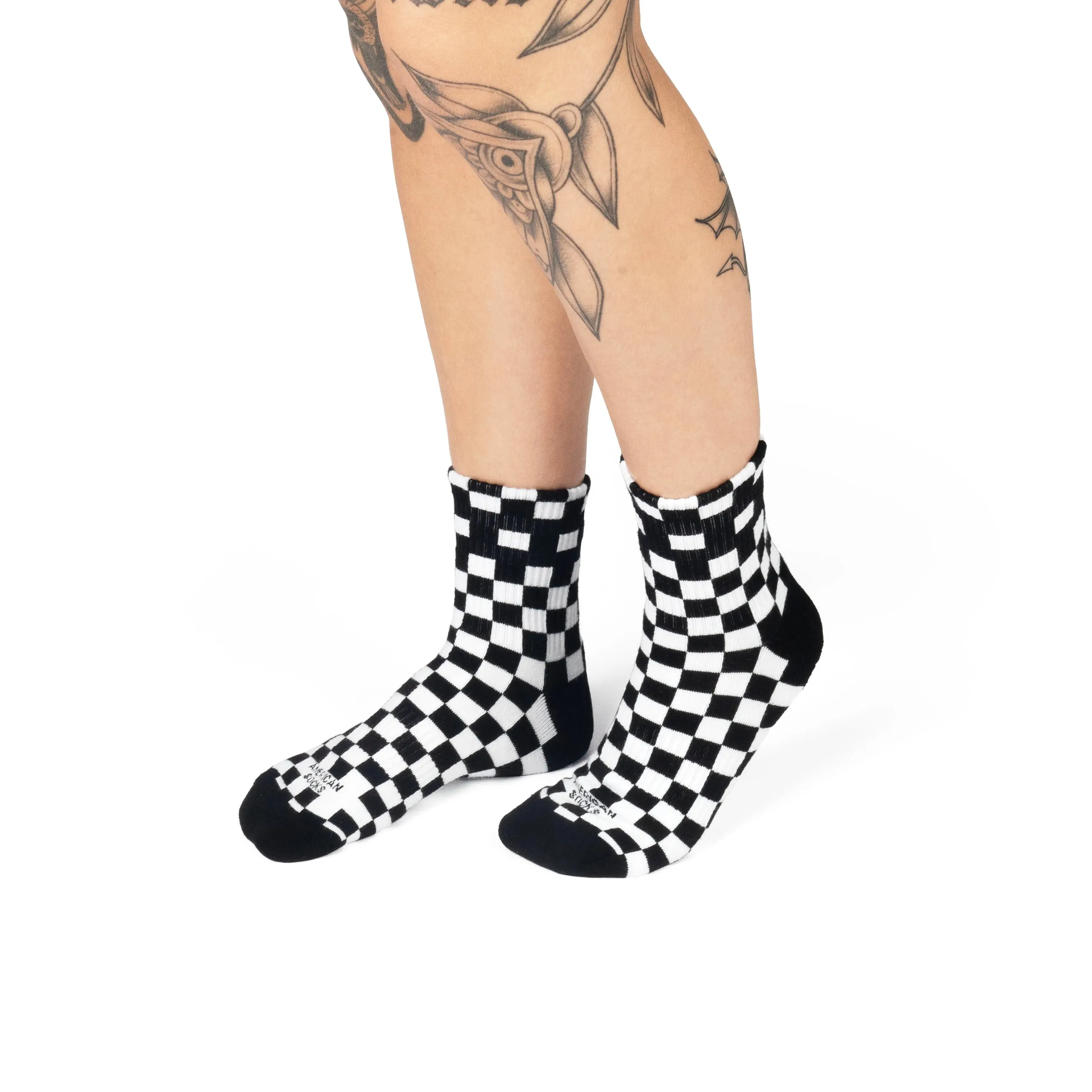 Checkerboard B/W - Ankle High