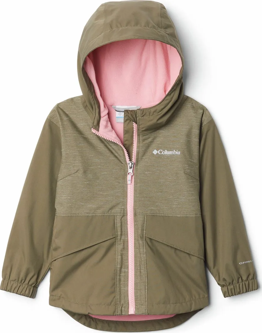 Columbia Stone Green Rainy Trails Fleece Lined Toddler Jacket