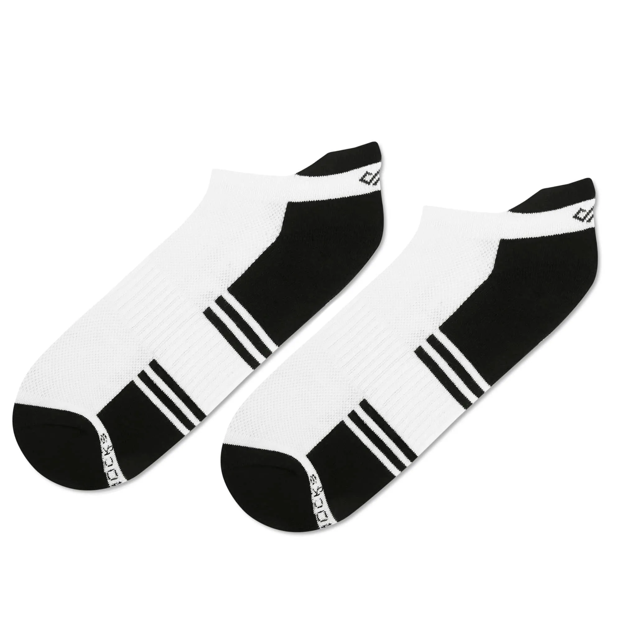 Dual Solid White/Black Bamboo Unisex Ankle Length Socks