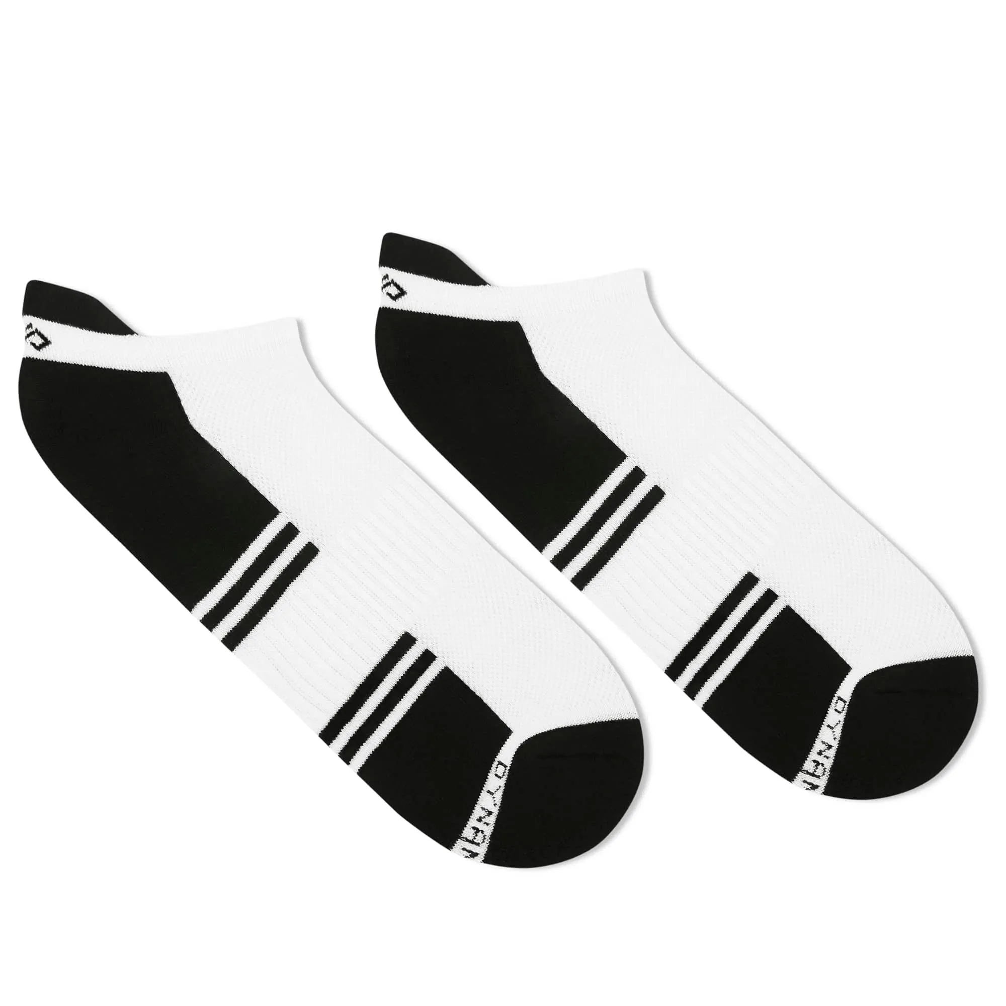 Dual Solid White/Black Bamboo Unisex Ankle Length Socks