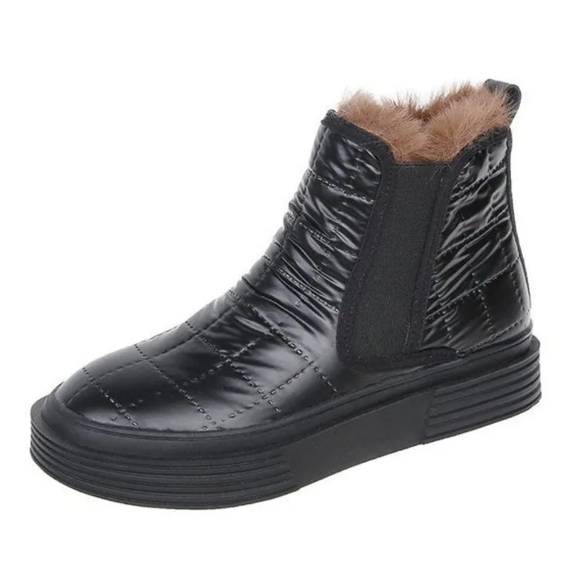 Dyavor Women Orthopedic Casual Fur Ankle Boots Winter Shoes