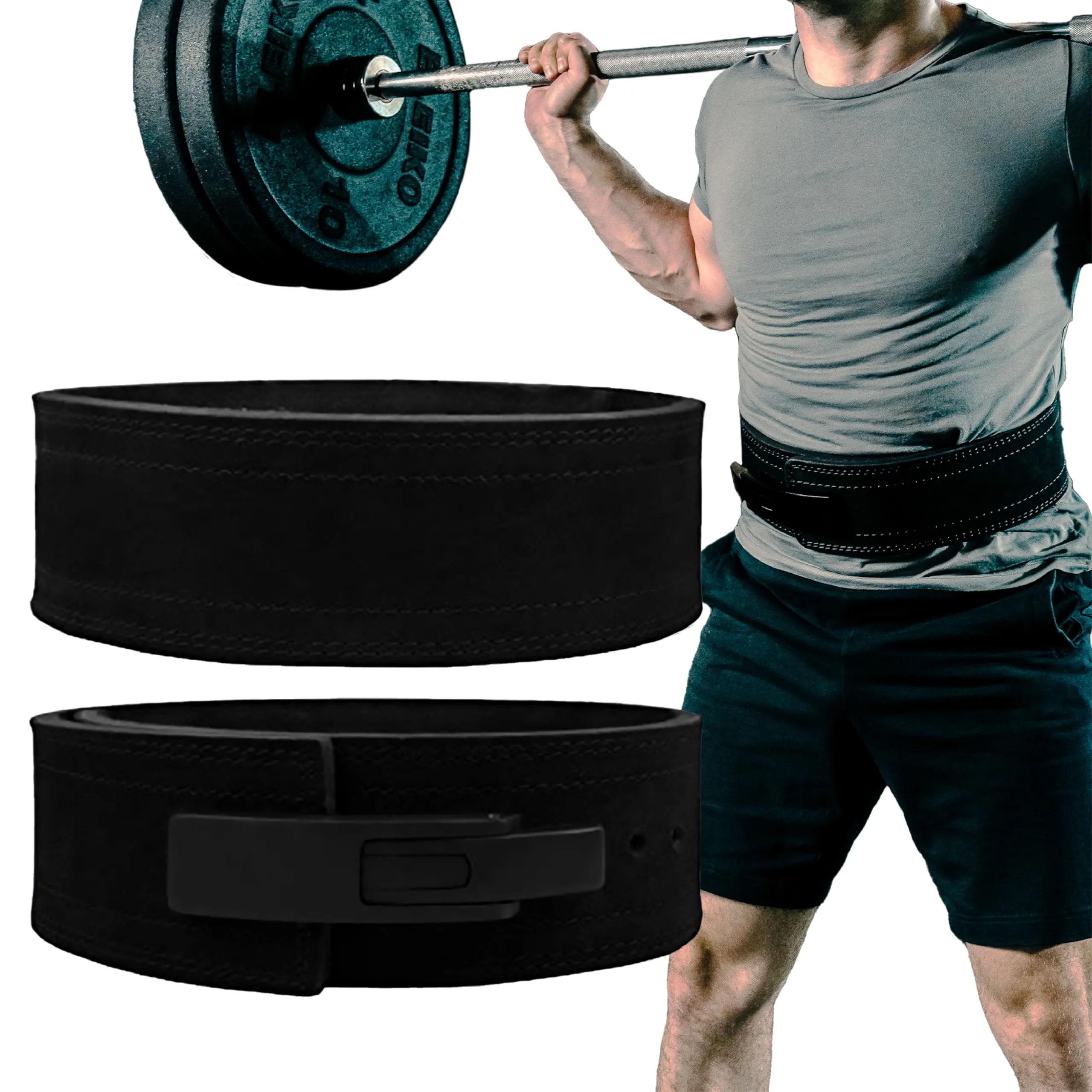 Hawk Sports Weightlifting Belt for Men and Women, Black 10mm Thick, 4-Inch Wide Lever Belt for Safely Increasing Weight and Lifting Power for Deadlifts, Squats, and Other Workouts