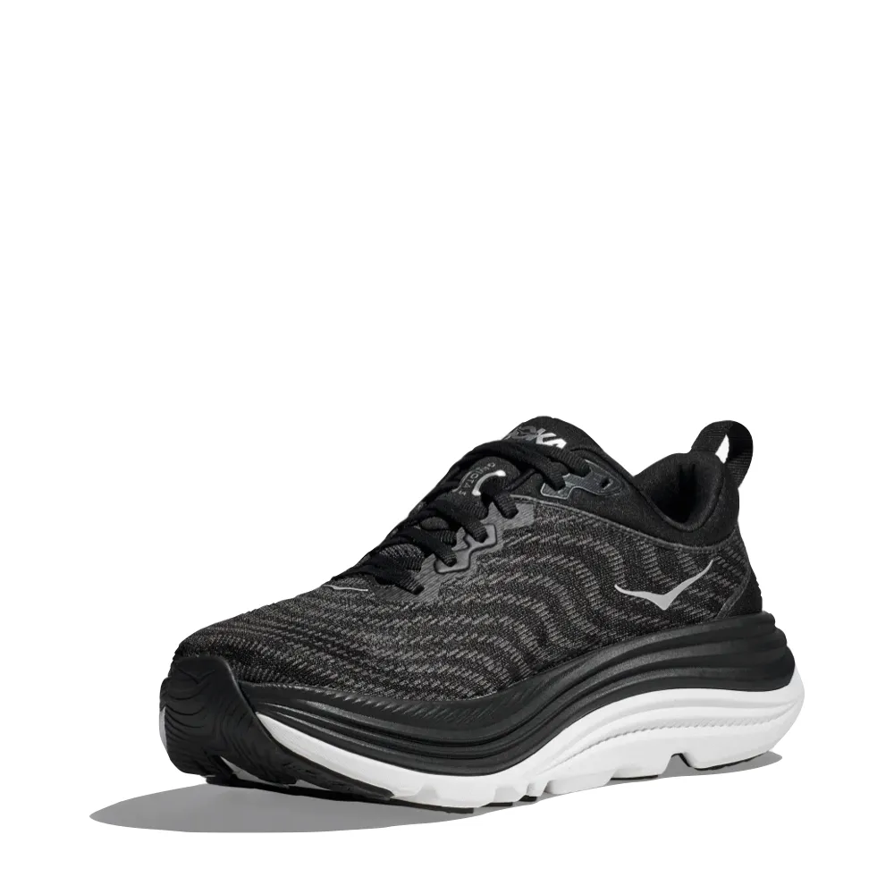 Hoka Women's Gaviota 5 Sneaker in Black/White