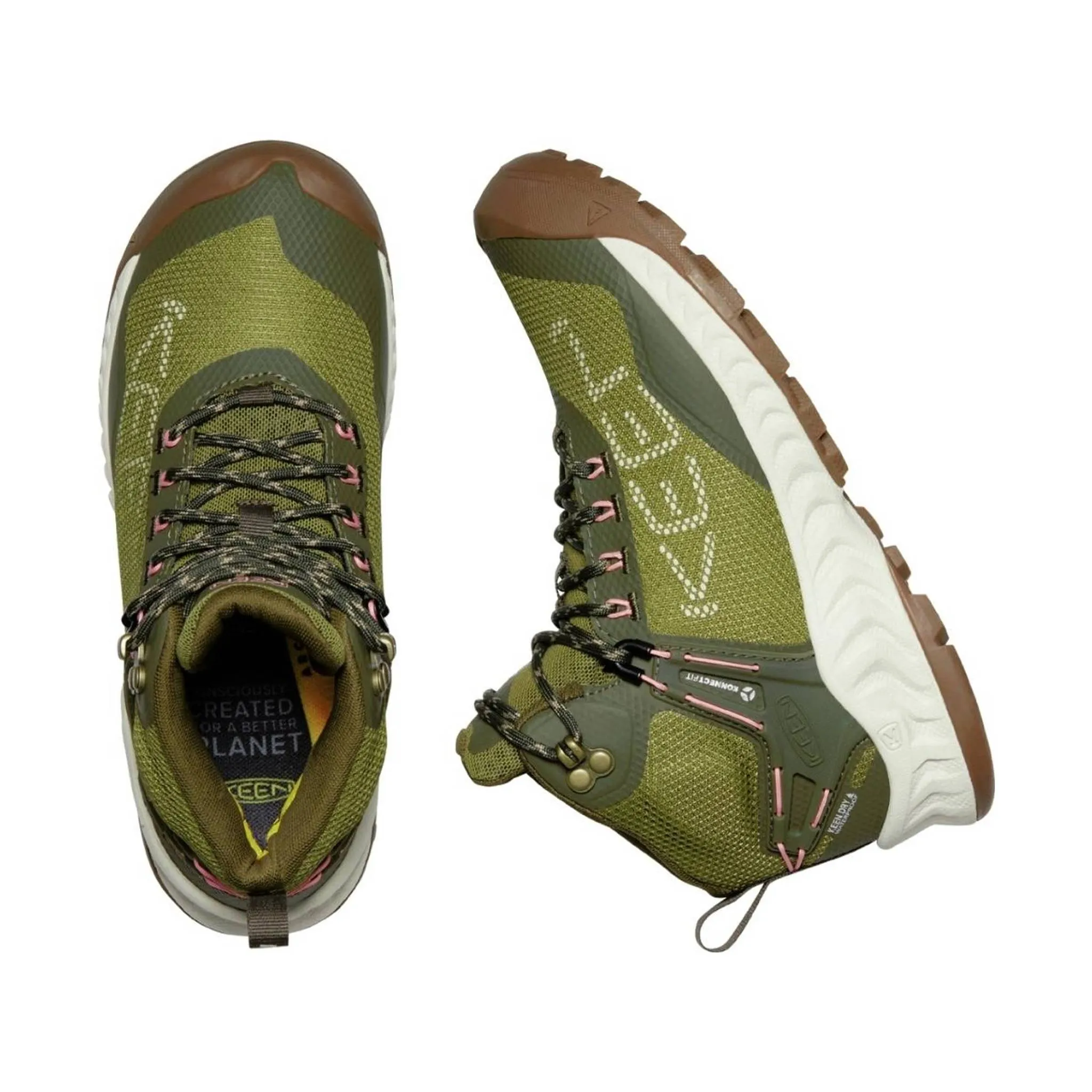 KEEN Women's NXIS EVO Waterproof Boot - Olive Drab/Birch - ONLINE STORE CREDIT/EXCHANGE ONLY