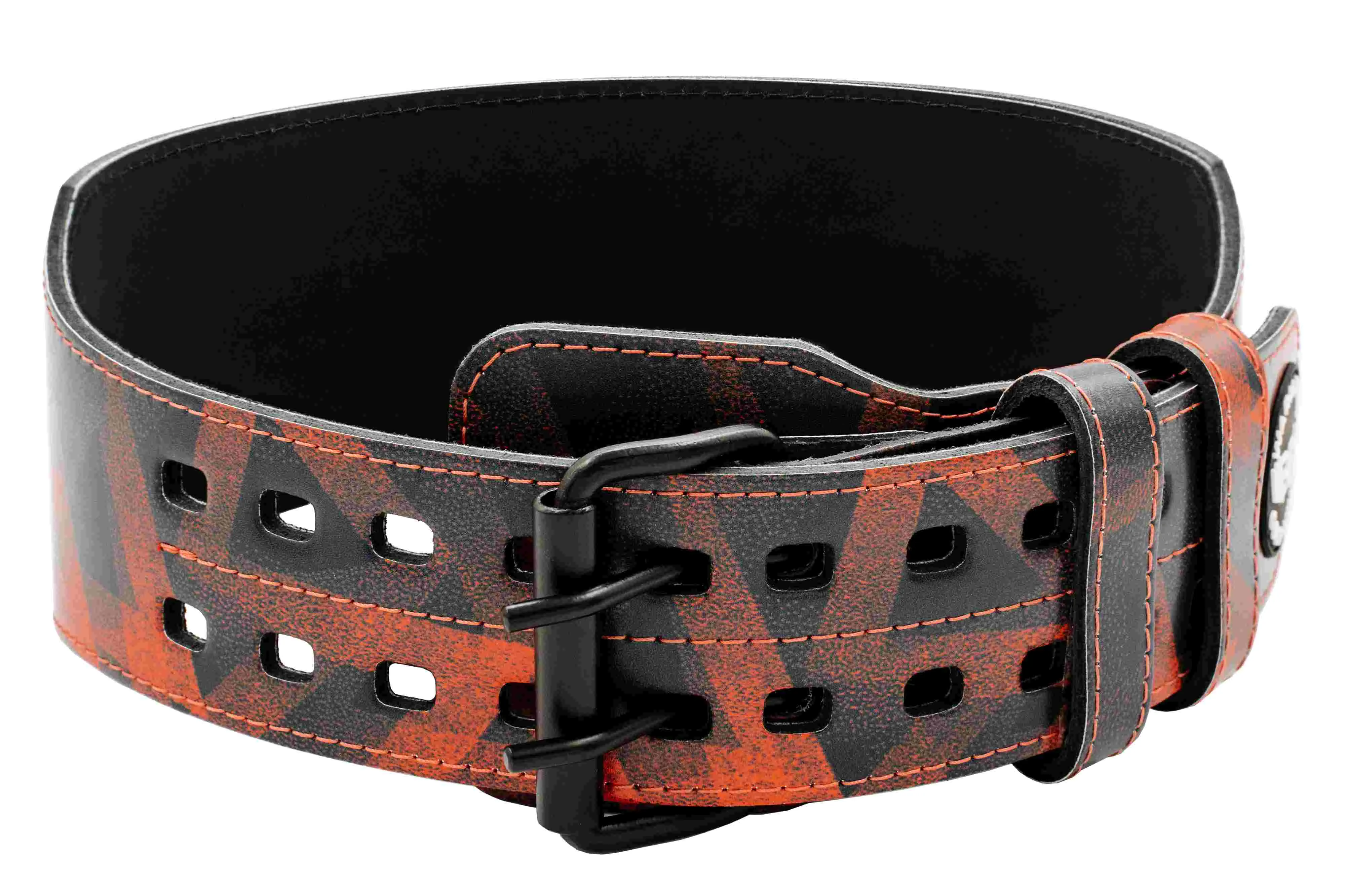 Leather Weightlifting Belt Black & Red