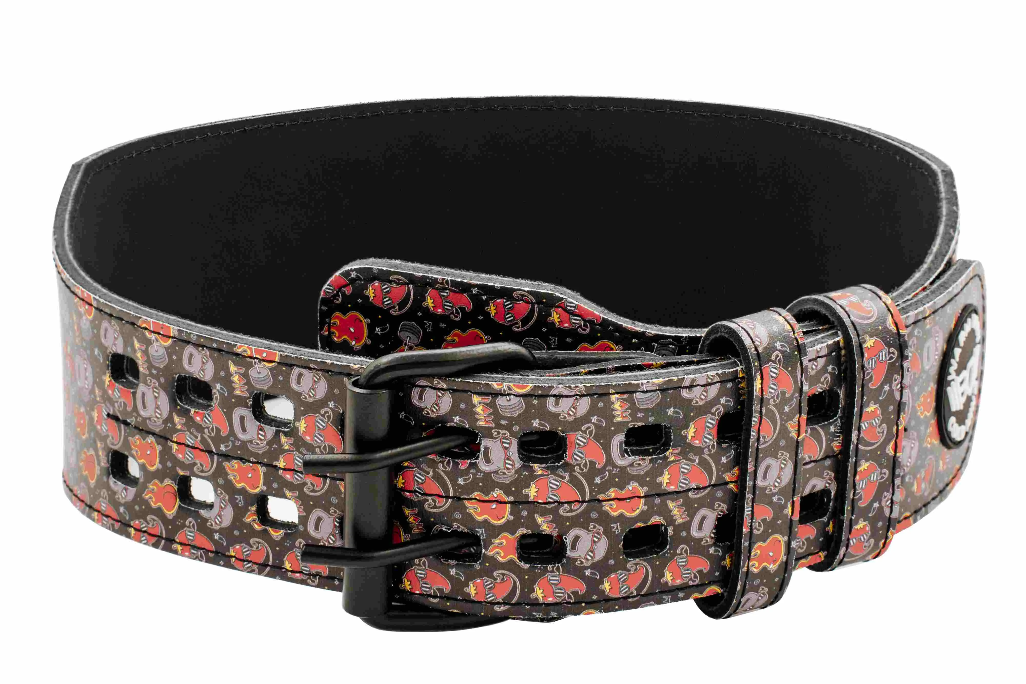 Leather Weightlifting Belt Black Chili