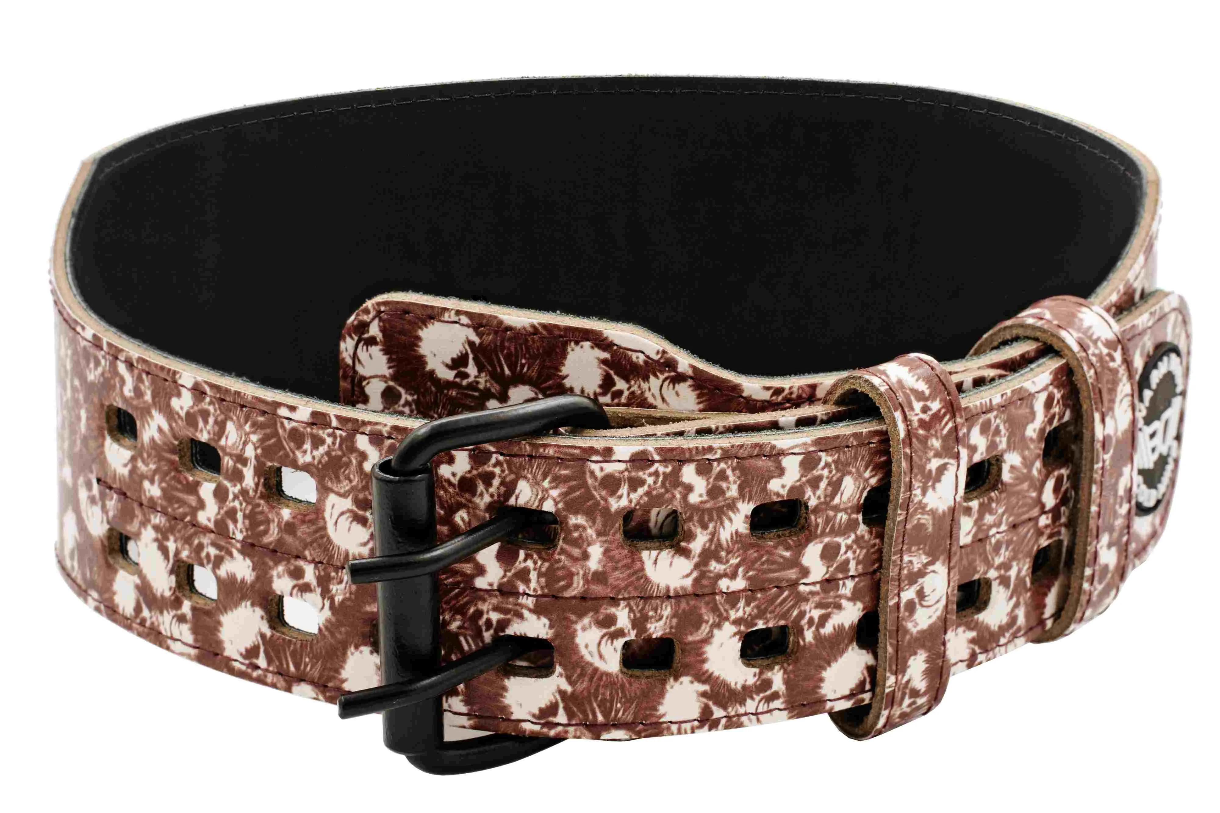 Leather Weightlifting Belt Skulls