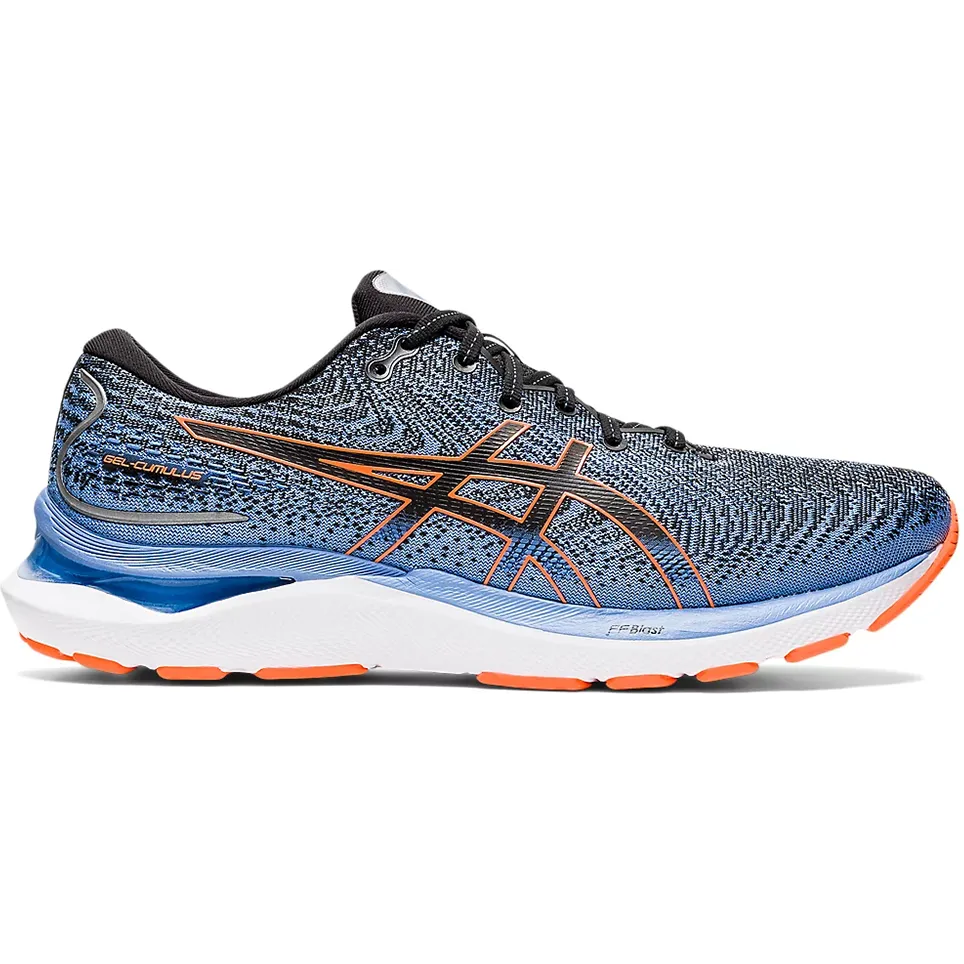 Men's Asics Gel-Cumulus 24, Black/Shocking Orange, 10.5 4E Extra Wide