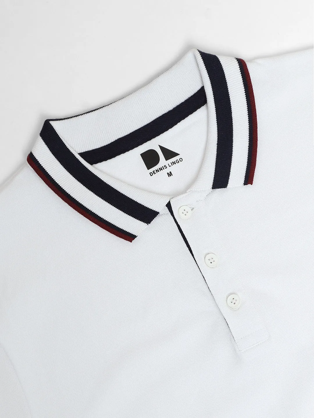 Men's Polo Regular Fit Solid White T-shirt