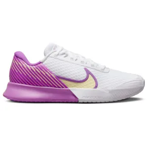 Nike Air Zoom Vapor Pro 2 HC Women Hard-Court Tennis Shoes - White/Citron Tint-Fuchsia Dream-Earth