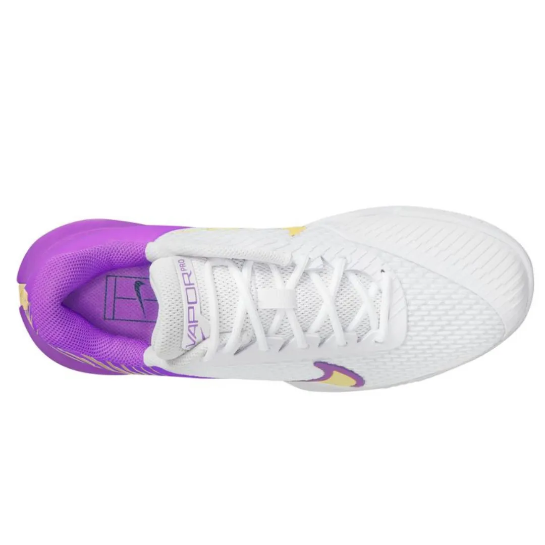 Nike Air Zoom Vapor Pro 2 HC Women Hard-Court Tennis Shoes - White/Citron Tint-Fuchsia Dream-Earth