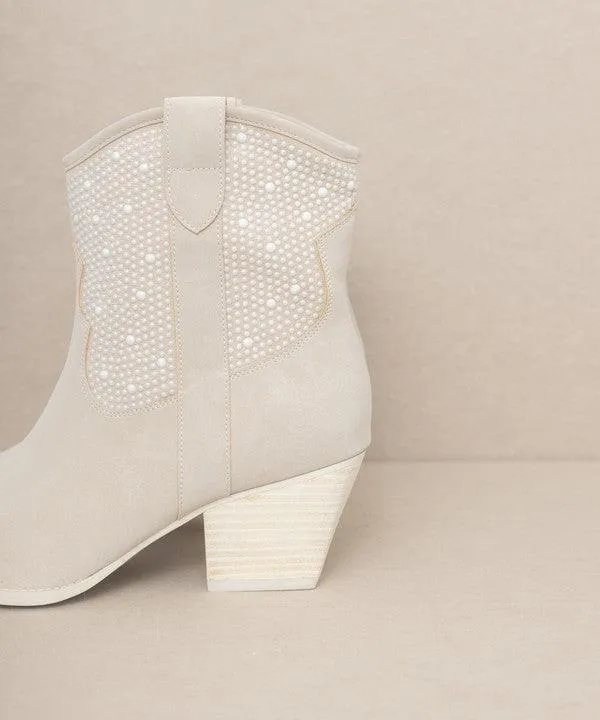 Oasis Society Cannes - Pearl Studded Western Boots