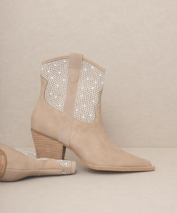 Oasis Society Cannes - Pearl Studded Western Boots