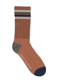 Organic Midweight Crew Socks - Burnt Orange