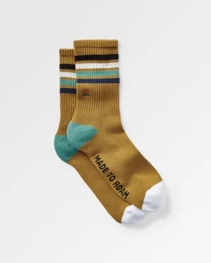 Organic Midweight Crew Socks - Mustard Yellow