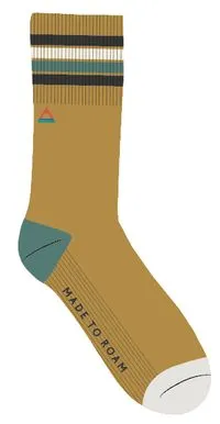 Organic Midweight Crew Socks - Mustard Yellow