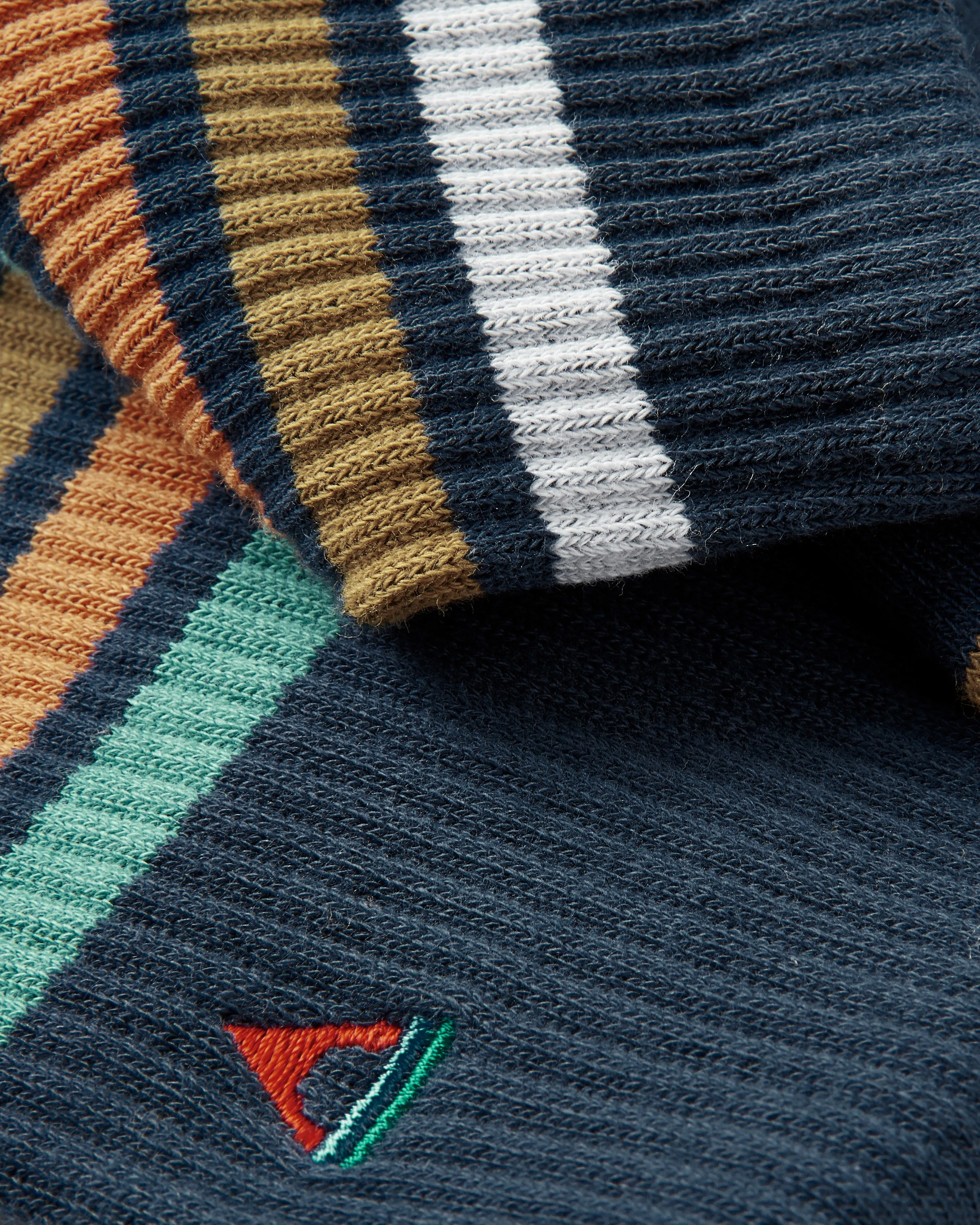 Organic Midweight Crew Socks - Navy