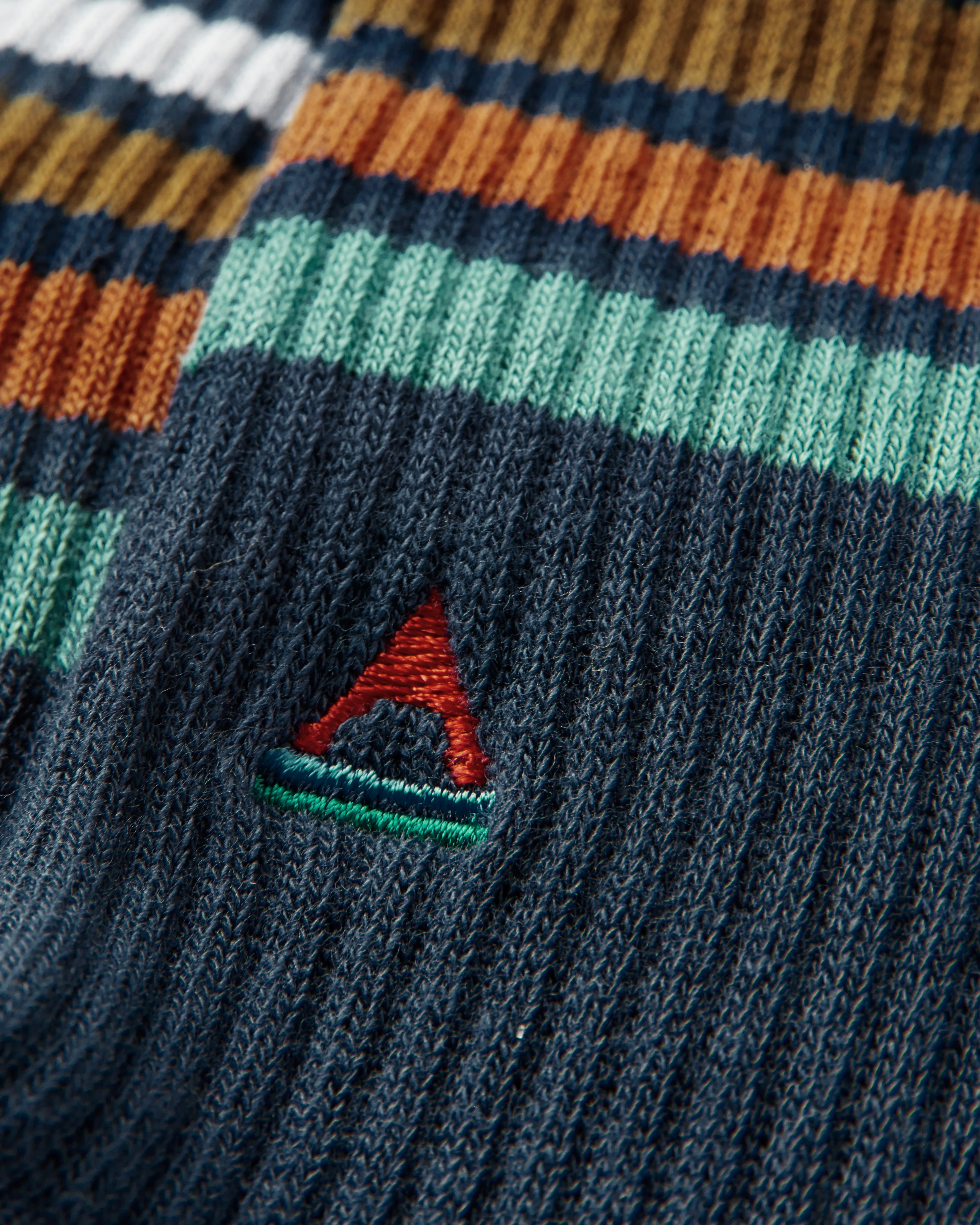 Organic Midweight Crew Socks - Navy