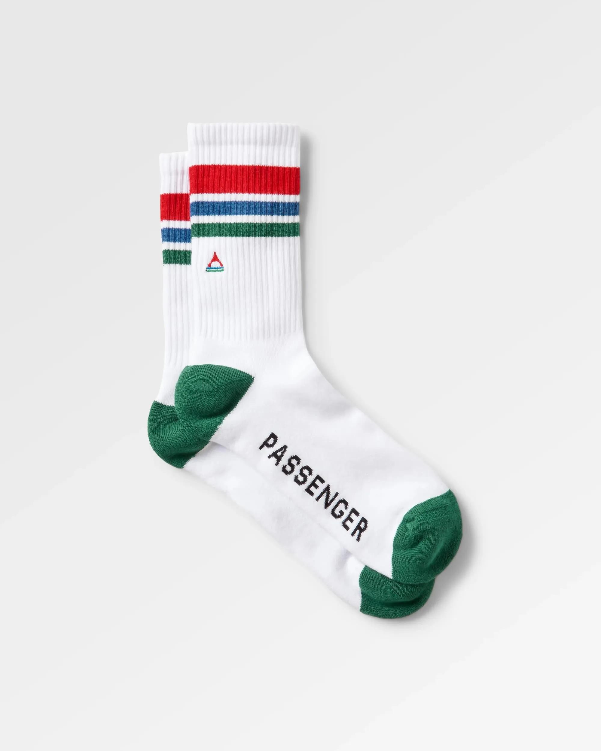 Organic Midweight Crew Socks - White