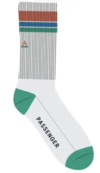 Organic Midweight Crew Socks - White