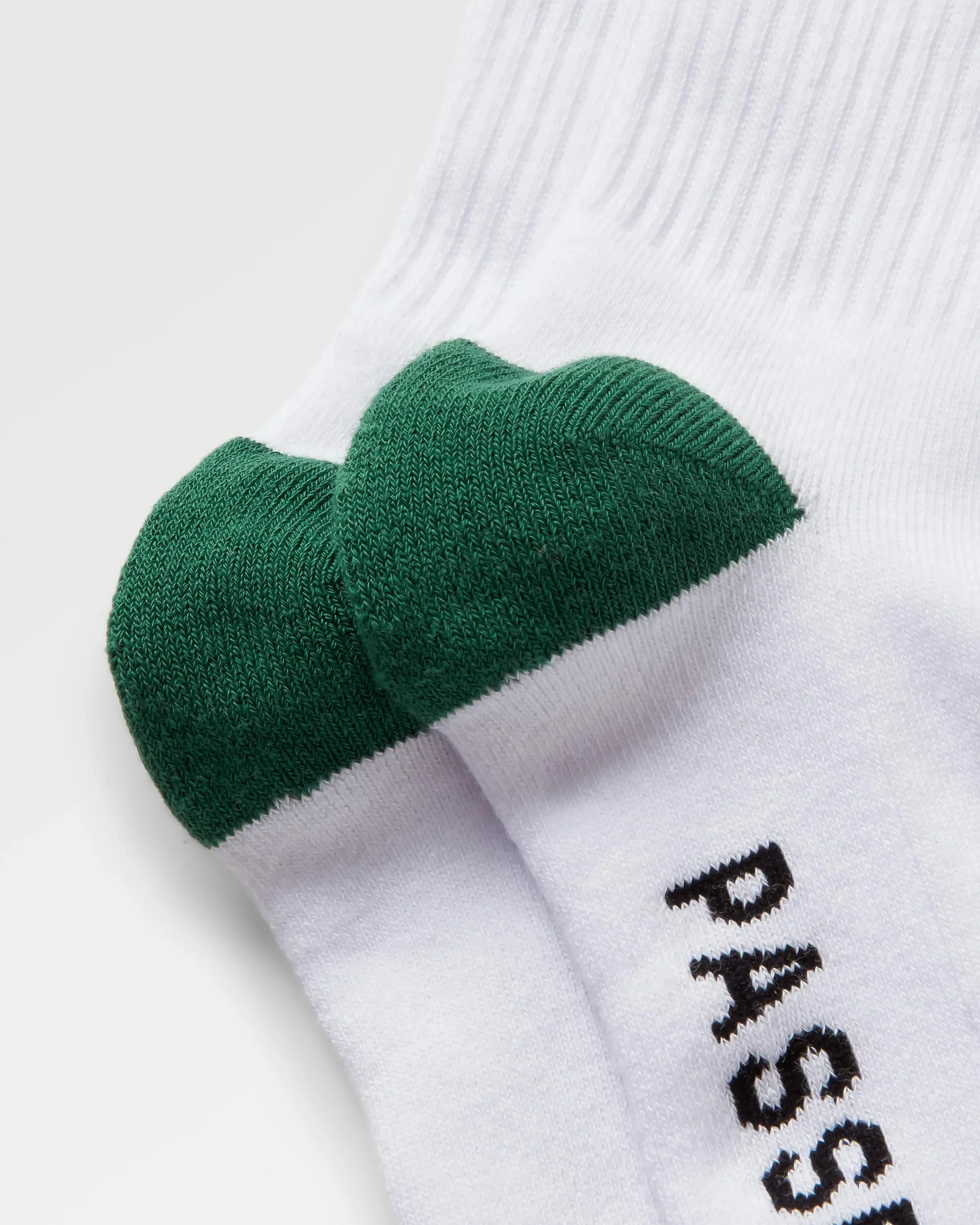 Organic Midweight Crew Socks - White