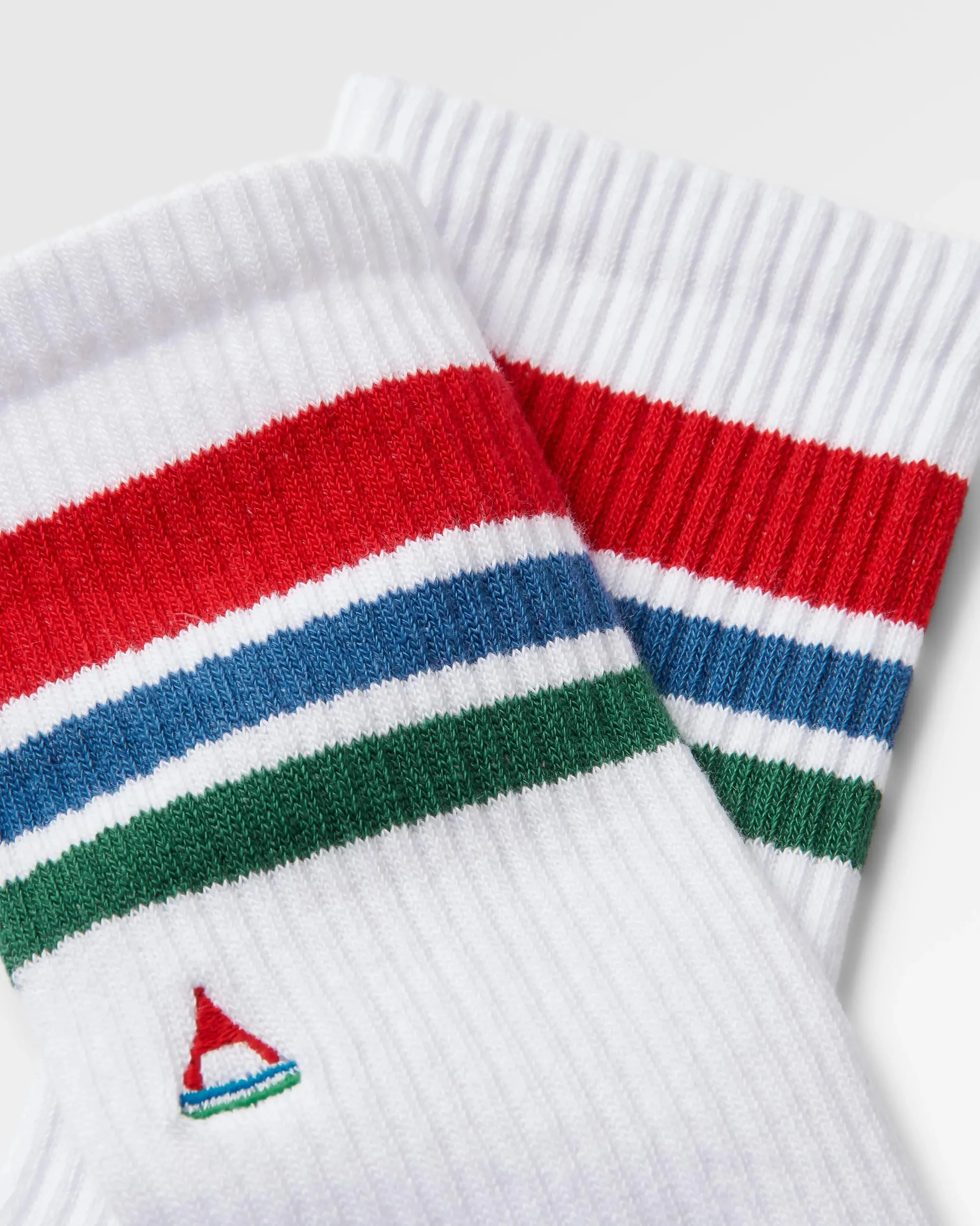 Organic Midweight Crew Socks - White