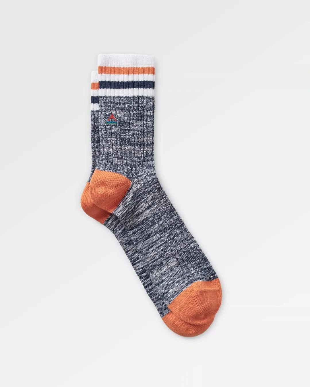 Organic Midweight Rib Socks - Navy