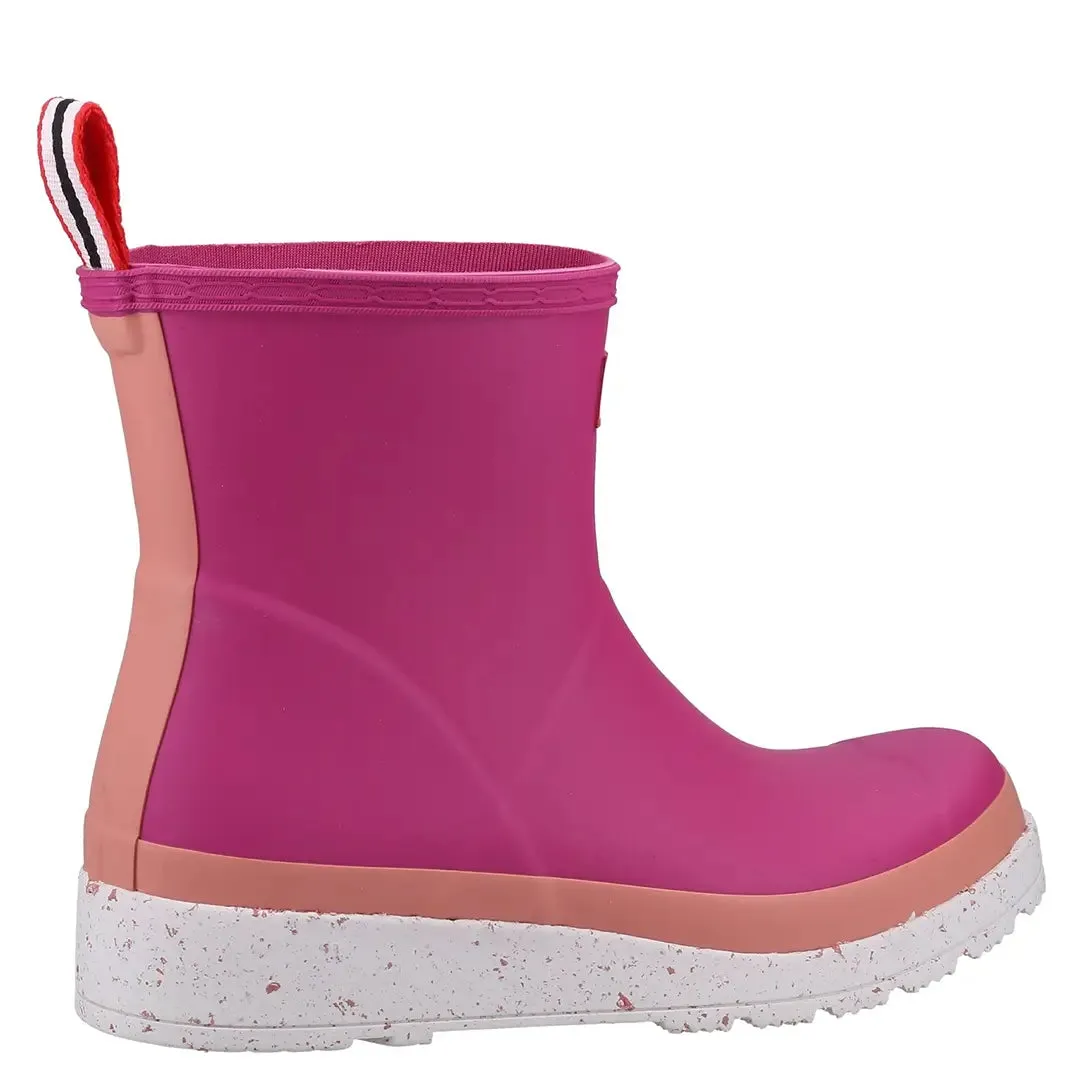 Play Short Speckle Wellington Boots - Prismatic Pink/Rough Pink by Hunter