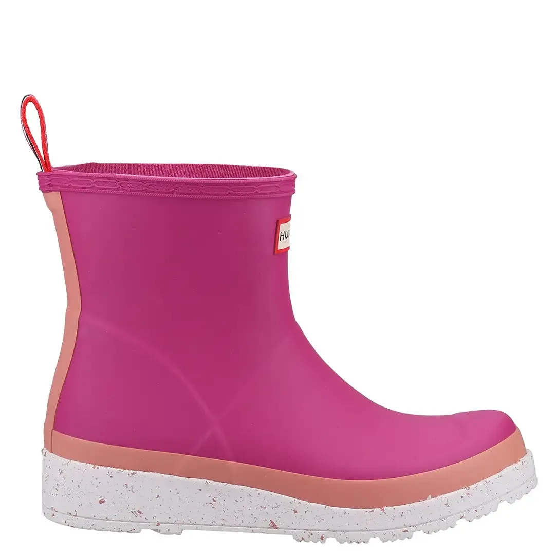 Play Short Speckle Wellington Boots - Prismatic Pink/Rough Pink by Hunter