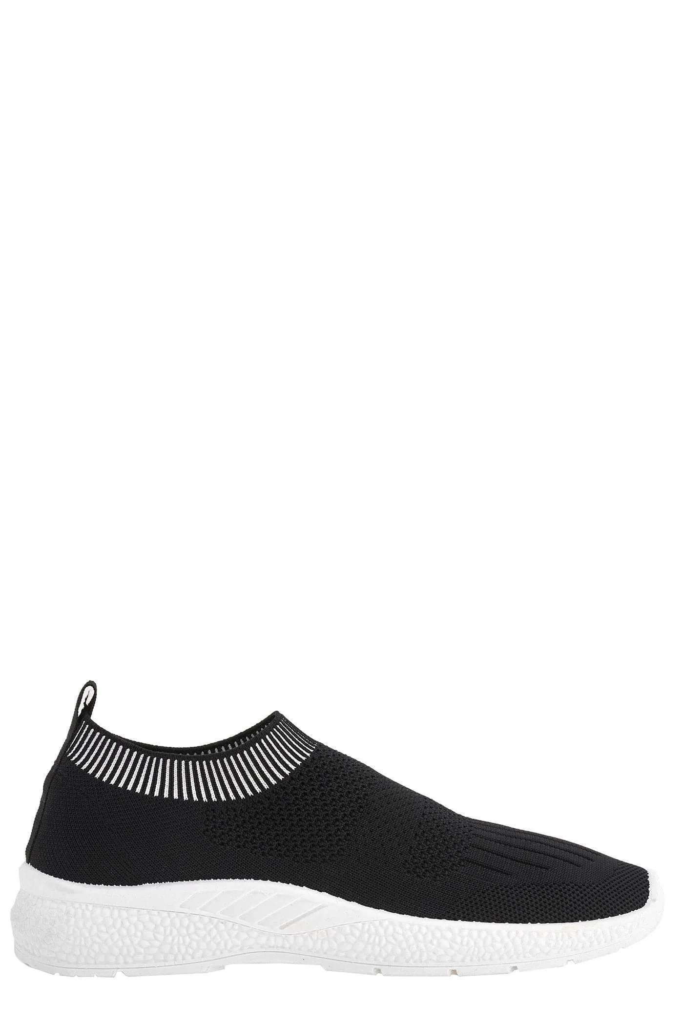 Shaughna Slip On Knitted Trainer in Black