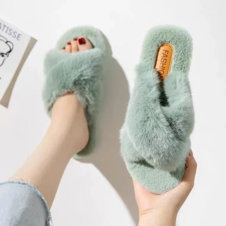 Snuggles Furry Slipons