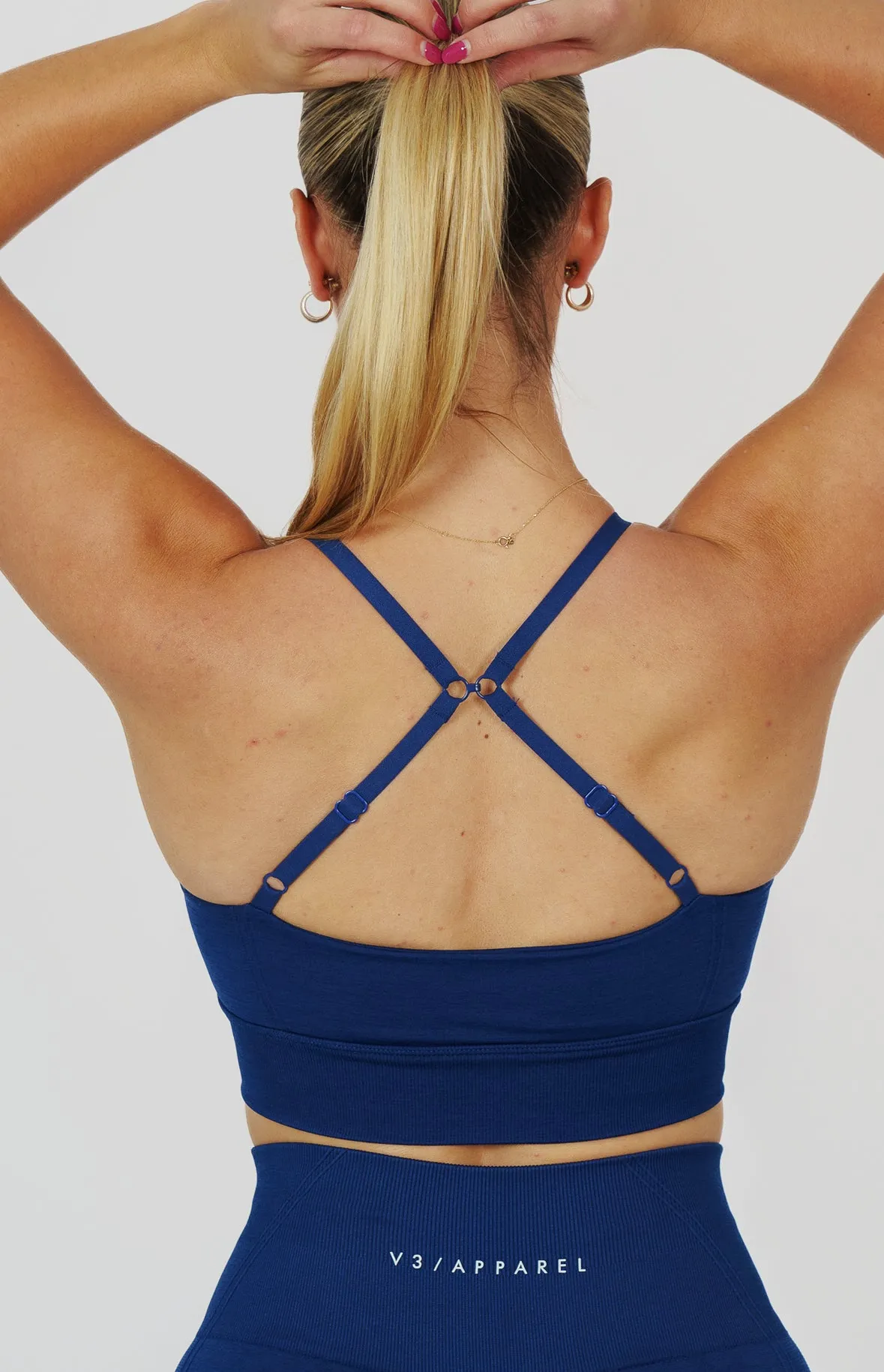 Tempo Seamless Multi-Way Sports Bra - Midnight Blue