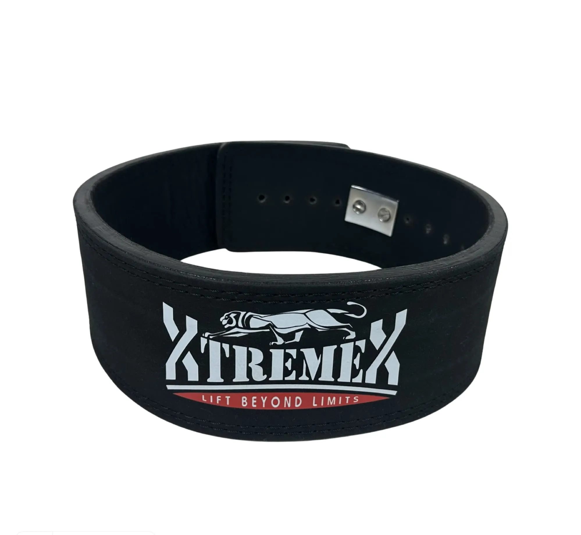 Xtremex 13mm Weightlifting Lever Belt Powerlifting Belt for Men and Women (M, BLACK)